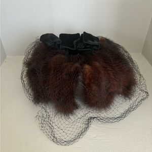 Vintage Ken Blair fur and velvet hat